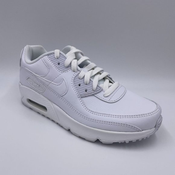 Nike Air Max 90 LTR White / Merallic Silver Womens Shoes - Picture 7 of 8